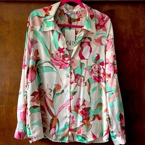 Zara Floral Print Top
